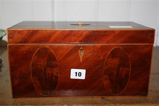 19th century mahogany tea caddy